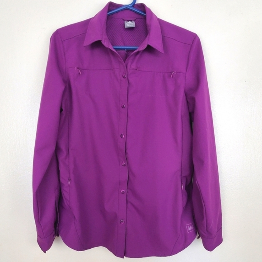 R.E.I. Button-Up Hiking Shirt | Size Medium | 100% Polyester | Outdoors